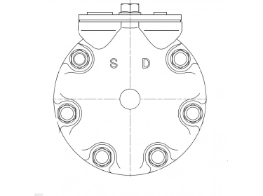 Compressor Compressor spare parts Cylinder head SANDEN (KN) |  | 1203017 - 12030170 - 12030171 - 12030172 - 12030173 - 12030174 - 12030175 - 12030176 - 12030177 - 12030178 - 12030179