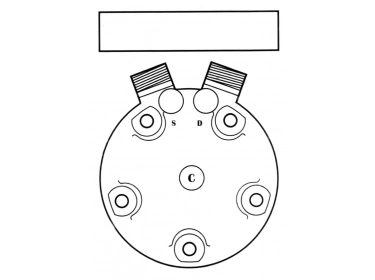 Compresor Sanden Caudal fijo R134a SD5H11 TYPE : SD5H11 | 05811103 - 5176185 | 1201581 - 12015810 - 12015811 - 12015812 - 12015813 - 12015814 - 12015815 - 12015816 - 12015817 - 12015818 - 12015819 - 20-06332 - 5800053 - 6332 - 6332E - 6332F - C8807229A - S6332 - U6332