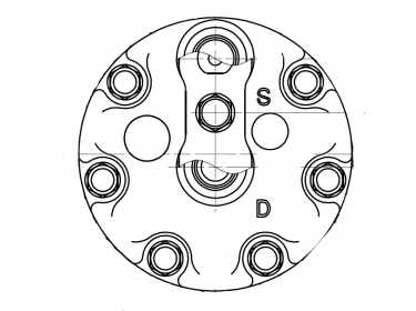 Compresseur Sanden Fixe R134a SD7H15 TYPE : SD7H15 | 30613970 - 30874923 - 7700872158 - 8200040681 - SMP262971 | 7983 - 7983E - 7983F - C880749991 - S7983 - U7983