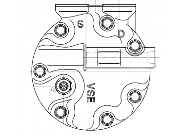 Compresseur Sanden Variable SD7V16 TYPE : SD7V16 | JPB101230 | 1201452 - 12014520 - 12014521 - 12014522 - 12014523 - 12014524 - 12014525 - 12014526 - 12014527 - 12014528 - 12014529 - 1220 - 1220E - 1220F - 32173 - 699315 - 8FK351127421 - 920.20124 - ACP1028000P - AUK172 - CP19005 - S1220 - TSP0155175 - U1220