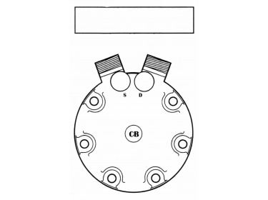 Compresseur Sanden Fixe R134a SD7H15 TYPE : SD7H15 |  | 7850 - 7850E - 7850F - S7850 - U7850