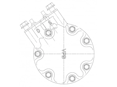 Compresseur Sanden Variable SD7V16 TYPE : SD7V16 | 7700106441 | 1149 - 1149E - 1149F - 58716 - 699221 - RTK127 - S1149 - U1149