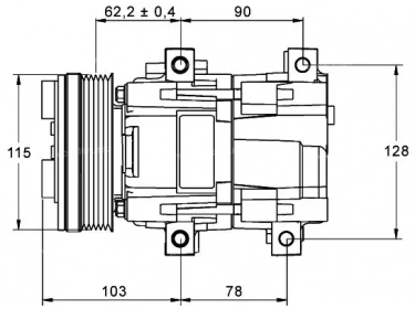 Compresseur Visteon Compresseur complet TYPE : FS10 | 93GW19D629AA | 1201741 - 12017410 - 12017411 - 12017412 - 12017413 - 12017414 - 12017415 - 12017416 - 12017417 - 12017418 - 12017419 - 57135