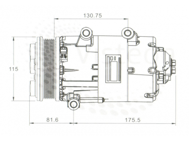 Compresseur Visteon Compresseur complet TYPE : VS16 | 1435796 - 1441291 - 6G9119D629GB - 6G9119D629GC | 32403G - 40440158 - 8FK351334051 - 920.60749 - 98872 - ACP1331000P - TSP0155858