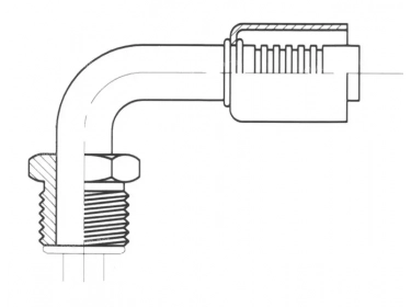 Conexão Para cravar aço mangueira padrão 90° MALE ORING |  | 1222686 - 12226860 - 12226861 - 12226862 - 12226863 - 12226864 - 12226865 - 12226866 - 12226867 - 12226868 - 12226869