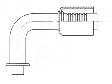 Conexão Para cravar aço mangueira padrão 90° A BRIDE |  | 1222746 - 12227460 - 12227461 - 12227462 - 12227463 - 12227464 - 12227465 - 12227466 - 12227467 - 12227468 - 12227469