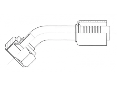 Conexão Para crimpar alumínio mangueira padrão 45° FEMELLE FLARE |  |