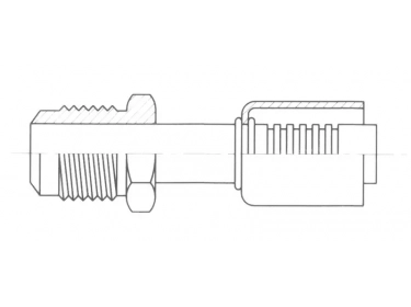 Conexão Para crimpar alumínio mangueira padrão Direito MALE FLARE |  |