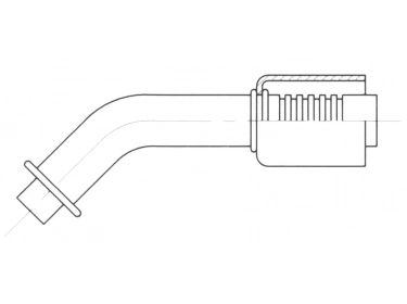 Conexão Para crimpar aço diâmetro reduzido 45° ORING BRIDE |  |
