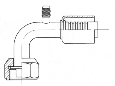 Fitting Steel reduced diameter fittings 90° FEMELLE ORING PP 1/4 SAE |  |