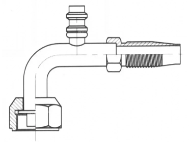 Raccord Réutilisable 90° FEMELLE ORING PP R134a |  |