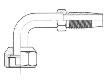 Conexão Reutilizável 90° FEMELLE ORING |  | 1224276 - 12242760 - 12242761 - 12242762 - 12242763 - 12242764 - 12242765 - 12242766 - 12242767 - 12242768 - 12242769