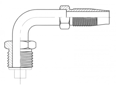 Raccord Réutilisable 90° MALE ORING |  | 1224426 - 12244260 - 12244261 - 12244262 - 12244263 - 12244264 - 12244265 - 12244266 - 12244267 - 12244268 - 12244269