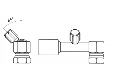 Fitting Steel reduced diameter fittings 90° FEMELLE ORING 1'' + PP R134a |  |