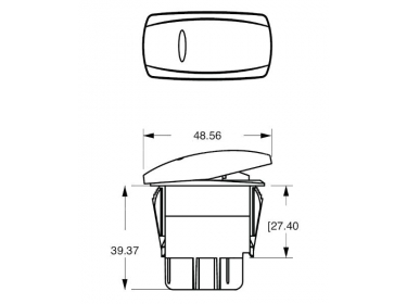 Componente elétrico Interruptor Carling Technologies ESSUIE GLACE |  | VRD2AH0B-G8C67100