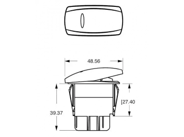 Composant électrique Interrupteur Carling Technologies DESEMBUAGE |  | VDD2UHNB-G9C5J100