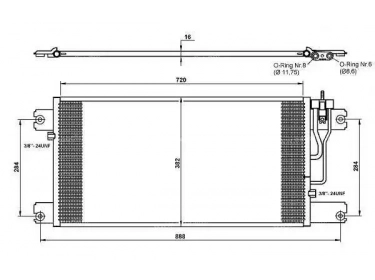 Warmtewisselaar Condensor OEM  | 1446258 - 1782207 - 1790840 | 0822.2012 - 35762 - 8FC351307361 - 94503 - AC533000S - SC5019 - TSP0225634