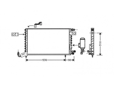 Serpentin Condensador OEM  | 191820413E | 1223110 - 12231100 - 12231101 - 12231102 - 12231103 - 12231104 - 12231105 - 12231106 - 12231107 - 12231108 - 12231109 - 54371 - 7401551 - 816781 - VW5142