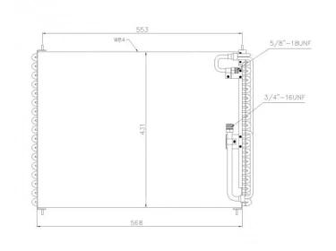 Echangeur Condenseur OEM  | 1388737 | 1223154 - 12231540 - 12231541 - 12231542 - 12231543 - 12231544 - 12231545 - 12231546 - 12231547 - 12231548 - 12231549 - 35279 - 7004083 - 7036219605 - VO5074