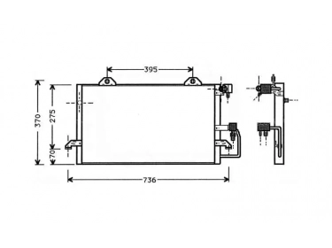 Echangeur Condenseur OEM  | 8A0260401AB - 8A0260403AB | 1223140 - 12231400 - 12231401 - 12231402 - 12231403 - 12231404 - 12231405 - 12231406 - 12231407 - 12231408 - 12231409 - 35247 - 53611 - 7401525 - 816893 - AI5118