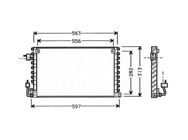 Warmtewisselaar Condensor OEM  | 6455V5 | 35104 - 53732 - 7401499 - 816977 - PE5180