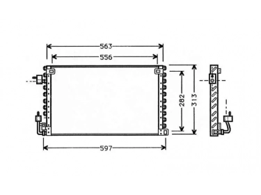 Echangeur Condenseur OEM  | 6455V5 | 35104 - 53732 - 7401499 - 816977 - PE5180