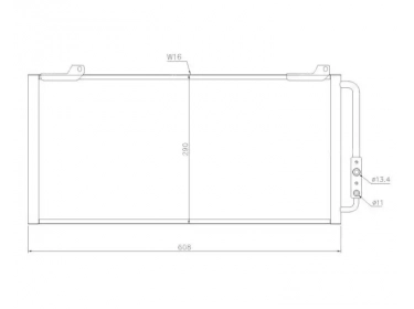 Echangeur Condenseur OEM  | 80100S74D10 - JRB100310 | 35346 - 53788 - 816921 - 8FC351035641 - AC160000S - AU5139 - TSP0225141