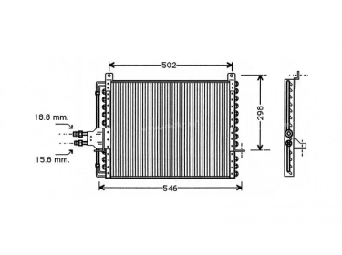 Warmtewisselaar Condensor OEM  | 1238300770 - A1238300770 | 20-30036 - 35243 - 52254 - 53938 - MS5206