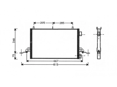 Echangeur Condenseur OEM  | 93GW19710AC - 93GW19710AD | 24-60111 - 30311286