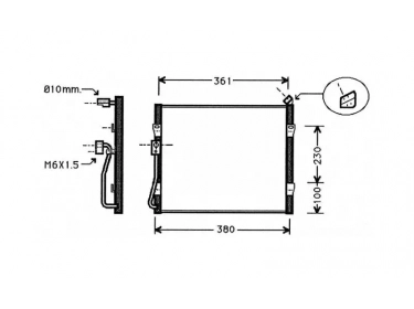 Echangeur Condenseur OEM  | 80110SR1A22 | 35266 - 7402511 - 8FC351037071 - HD5090 - TSP0225279