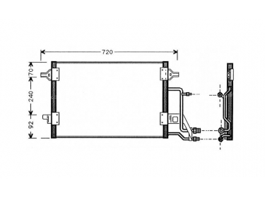 Exchanger Condenser OEM  | 8D0260403E - 8D0260403H - 8DO260403E | 0810.2014 - 35291 - 53615 - 7401443 - 816967 - 8FC351301401 - AC352000S - AI5140 - TSP0225011