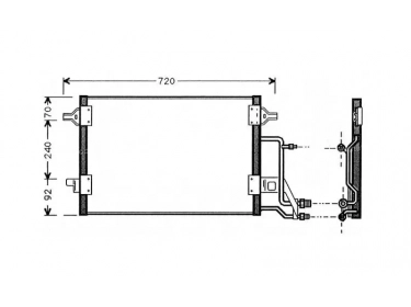 Permutador Condensador OEM  | 8D0260403E - 8D0260403H - 8DO260403E | 0810.2014 - 35291 - 53615 - 7401443 - 816967 - 8FC351301401 - AC352000S - AI5140 - TSP0225011