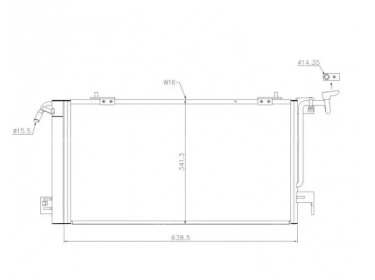 Echangeur Condenseur OEM  | 6455W2 - 96271521 | 35303 - 53737 - 7401016 - 817229 - 94321 - PE5187