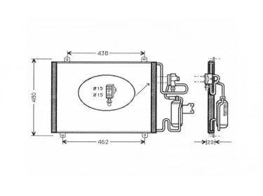 Permutador Condensador OEM  | 7701205268 - 7701205610 | 53783 - 817270 - 8FC351038571 - RT5247