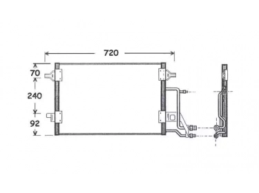 Echangeur Condenseur OEM  | 4B0260403F | 53616 - 7042302 - AI5176