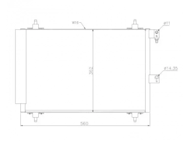 Echangeur Condenseur OEM  | 6453EC - 6455AS - 96367114 - 96367224 | 35437 - 7401209 - 817667 - 94534 - PE5193 - TSP0225250