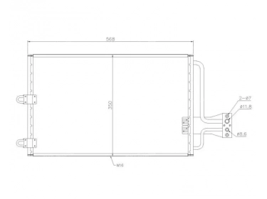 Permutador Condensador OEM  | 6453V5 - 96096846 | 11.5061 - 1223200 - 12232000 - 12232001 - 12232002 - 12232003 - 12232004 - 12232005 - 12232006 - 12232007 - 12232008 - 12232009 - 35149 - 53752 - 7402011 - 816803 - 94100 - CN5099