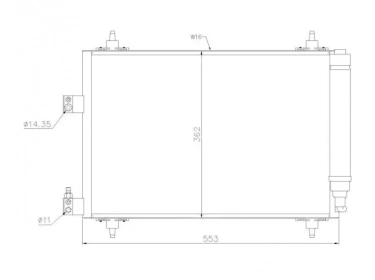 Echangeur Condenseur OEM  | 6453FH - 6453FP | 35443 - 817465 - 94560 - CN5192