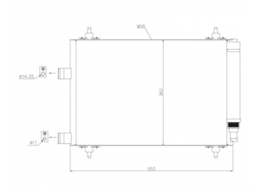 Exchanger Condenser OEM  | 6455AC | 35446 - 817526 - 94432 - PE5215