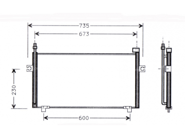 Exchanger Condenser OEM  | 921106F600 | 1223300 - 12233000 - 12233001 - 12233002 - 12233003 - 12233004 - 12233005 - 12233006 - 12233007 - 12233008 - 12233009 - 35315 - 817732 - DN5197