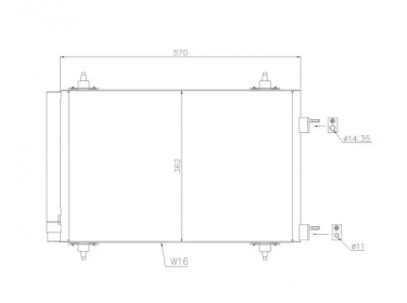 Echangeur Condenseur OEM  | 6455CY - 6455EW - 6455GK | 35611 - 43195 - 8FC351317571 - 94758 - AC668000P - CN5230D