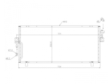 Exchanger Condenser OEM  | 921102F000 - 921102F005 - 921109F510 | 0821.3004 - 35195 - 53710 - 817253 - 8FC351036511 - AC187000S - DN5182