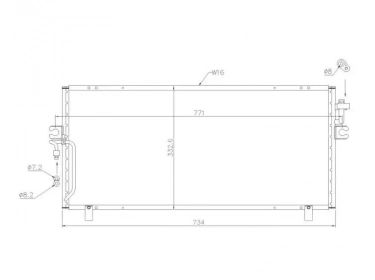 Echangeur Condenseur OEM  | 921102F000 - 921102F005 - 921109F510 | 0821.3004 - 35195 - 53710 - 817253 - 8FC351036511 - AC187000S - DN5182