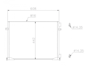 Echangeur Condenseur OEM  | 2765000AQ - 4408429 - 4408646 - 7700312901 - 91166018 | 0809.3062 - 35482 - 8FC351306661 - 94671 - AC528000S - RT5339