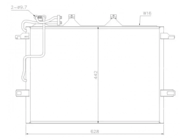 Permutador Condensador OEM  | 2115000154 - 2115000654 - A2115000154 - A2115000654 | 0806.2076 - 35517 - 818003 - 8FC351300711 - 94614 - AC318000P - MS5307