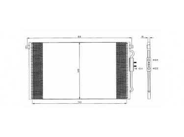 Serpentin Condensador OEM  | 05072262AA - 5072262AA | 35448 - 43026 - CR5075