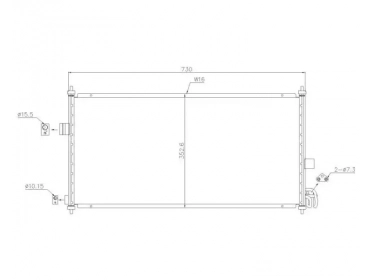 Wärmetausche Kondensator OEM  | 92110BU000 | 0821.3008 - 35343 - 53539 - 818026 - 8FC351317751 - 94628 - AC674000S - DN5205D - TSP0225343