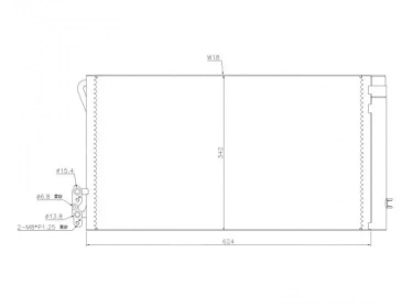 Permutador Condensador OEM  | 64509169789 - 64536930039 - 64539206296 | 0802.2028 - 35773 - 8FC351302621 - AC414000P - BW5296 - TSP0225546