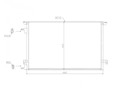 Permutador Condensador OEM  | 1850077 - 1850080 - 1850095 - 71740472 | 8FC351302591 - 94598 - AC411000P - OL5397D - TSP0225464