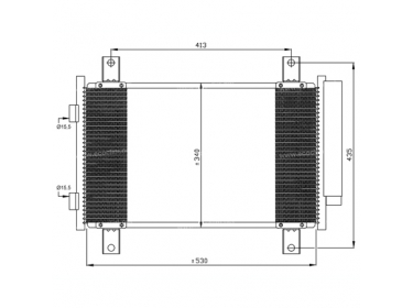 Exchanger Condenser OEM  | 6455EC | 0804.2069 - 43202 - DCN21007 - DCN210070 - DCN210071 - DCN210072 - DCN210073 - DCN210074 - DCN210075 - DCN210076 - DCN210077 - DCN210078 - DCN210079 - FT5351D